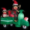Home Accents Holiday 5 Ft. Airblown Lighted Large Sock Monkeys In Scooter Scene-85931X 203462231