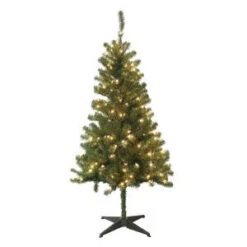 Home Accents Holiday 5 Ft. Wood Trail Pine Artificial Christmas Tree With 200 Clear Lights-6050-370-200L 100686486