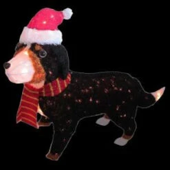 Home Accents Holiday 50 In. Pre-Lit Tinsel Bernese Mountain Dog-TY538-1414 205152646