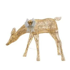 Home Accents Holiday 54 In. LED Gold PVC Doe-TY488-1611 300143349