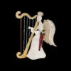 Home Accents Holiday 55 In. LED Lighted White PVC Sitting Angel With Harp-TY236-1611-4 206963268