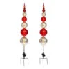 Home Accents Holiday 56 In. Battery Operated Plastic Ball Ornament Topiary Stake With 30 Clear LED Lights And Timer Feature (Set Of 2)-2321710HD 206771266