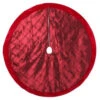 Home Accents Holiday 56 In. Burgundy Pintucked Satin Christmas Tree Skirt-2564283-1HC 204081473