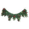 Home Accents Holiday 6 Ft. LED Pre-lit Jolly Artificial Mantel Garland With 50 Battery-Operated Warm-white Lights-CHZH17616102THY 206771190