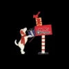 Home Accents Holiday 60 In. LED Lighted Tinsel Dog With Mailbox-TY102-1614-2 206963148