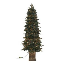 Home Accents Holiday 6.5 Ft. Pre-Lit Artificial Christmas Tree-TA65-1384-200L 206768369