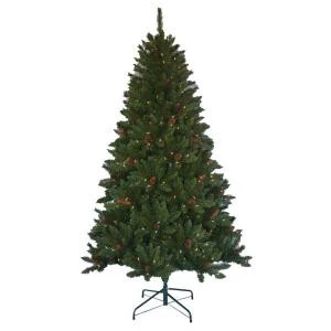 Home Accents Holiday 6.5 Ft. Pre-lit Jackson Spruce Artificial Christmas Tree With Clear Lights And Pinecones-GS01A00093 206768354 1 Home Accents Holiday 6.5 Ft. Pre-lit Jackson Spruce Artificial Christmas Tree With Clear Lights And Pinecones-GS01A00093 206768354