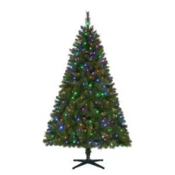 Home Accents Holiday 6.5 Ft. Pre-Lit LED Wesley Artificial Christmas Tree With Color Changing Lights-TG66M3W89D02 206770996