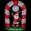 Home Accents Holiday 69.69 In. W X 27.56 In. D X 96.06 In. H Lighted Animated Inflatable Disco Santa Scene (POL)-39967 206950320
