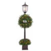 Home Accents Holiday 7 Ft. Pre-Lit Lantern Post Artificial Tree With Berry, Pinecone And Twig-16HD0121 206768359