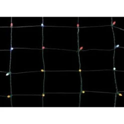 Home Accents Holiday 70-Light Concave LED Multi-Color 4 Ft. X 4 Ft. Twinkling Net Lights-TY186-1615M 206806014