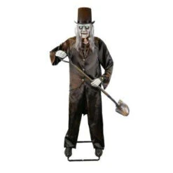 Home Accents Holiday 72 In. Animated Grave Digger Skeleton With LED Illuminated Eyes-6330-72634HDD 206762913