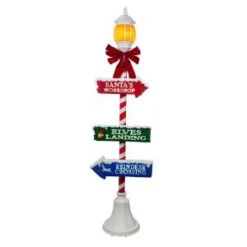 Home Accents Holiday 72 In. Holiday Lamppost With LED Illuminated Lantern-6207-72625 206954022