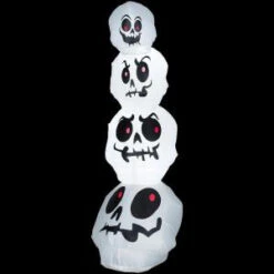 Home Accents Holiday 8 Ft. - Airblown Lighted Stacked White Skulls-63376X 203462196