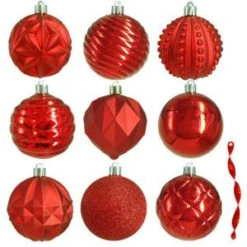 Home Accents Holiday 80 Mm Assortment Ornament In Red (75-Count)-HE-1491 206953580