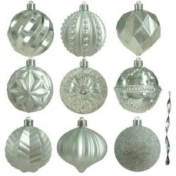 Home Accents Holiday 80 Mm Assortment Ornament In Silver (75-Count)-HE-1492 206953562