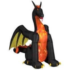 Home Accents Holiday 9 Ft. H Projection Inflatable Fire And Ice Dragon With Wings-50202 207032860