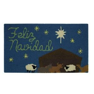 Home Accents Holiday Feliz Manger 17 In. X 29 In. Hand Hooked Holiday Mat-520120 206993501 1 Home Accents Holiday Feliz Manger 17 In. X 29 In. Hand Hooked Holiday Mat-520120 206993501