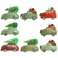 Home Accents Holiday Hand-Painted Car And Truck Ornament Assortment Set (12-Count)-HEGL26 207045435