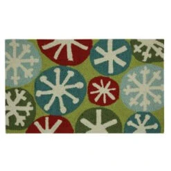 Home Accents Holiday Snow Fun 17 In. X 29 In. Hand Hooked Holiday Mat-520861 207037270