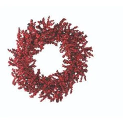 Home Decorators Collection Red Berry 24 In. Artificial Wreath With Pumpkin, Gourd And Maple Leaf-9748700110 300134211