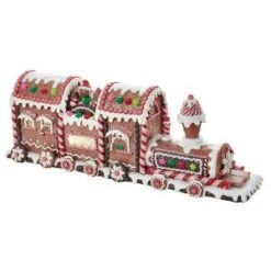 Kurt S. Adler 19.5 In. Battery-Operated Gingerbread LED Train Tablepiece-D2868 300587886