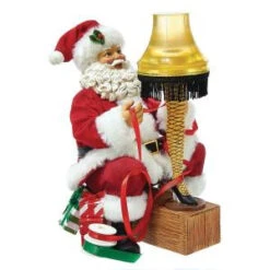 Kurt S. Adler 9 In. Santa With Leg Lamp Light-Up Tablepiece-CS5161 300587901