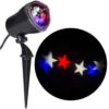 LightShow 11.81 In. Projection-Whirl-a-Motion-Stars (RWWB) Light Stake-49274 206832939