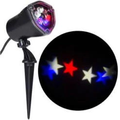 LightShow 11.81 In. Projection-Whirl-a-Motion-Stars (RWWB) Light Stake-49274 206832939