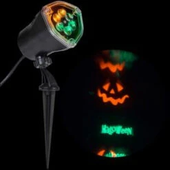 LightShow 11.81 In. Whirl-a-Motion-Happy Halloween Light Stake Set-71168 206762528