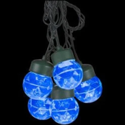 LightShow 8-Light Icy Blue Projection Round String Lights With Clips-35585 205582954