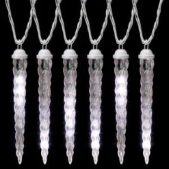 LightShow 8-Light LED White Shooting Star Icicle Light Set-82063 202352490