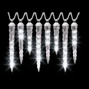 LightShow 8-Light White Shooting Star Varied Size Icicle Light Set-85687 204070187 1 LightShow 8-Light White Shooting Star Varied Size Icicle Light Set-85687 204070187