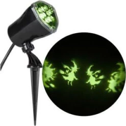 LightShow Whirl-A-Motion Witches With Cats Green Projection Spotlight-59678 205832509