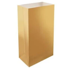 Lumabase 11 In. Gold Luminaria Bags (Count Of 24)-48824 206461370