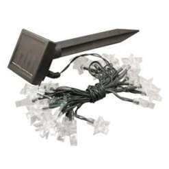 Lumabase 30-Light 13 Ft. White Stars Solar String Light-37601 206388465