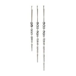 Martha Stewart Living 11 In. Crystal Icicle Ornament (Set Of 3)-9772500290 300246315