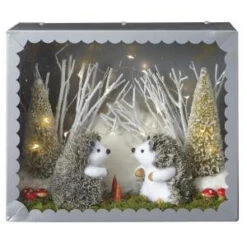 Martha Stewart Living 11 In. Lighted Hedgehog Diorama-9733900730 300266188