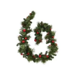 Martha Stewart Living 12 Ft. Pre-Lit Festive Garland With Cedar And Pine-9781100610 300373945