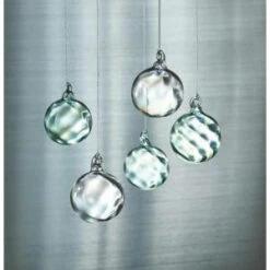 Martha Stewart Living 1.5 In. W Swirled Glass Christmas Ornaments (Set Of 12)-9757300310 300247541