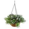 Martha Stewart Living 20 In. Glittery Bristle Pine Hanging Basket-9316700610 206497689