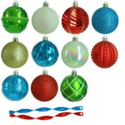 Martha Stewart Living 3 In. Alpine Holiday Shatter-Resistant Ornament (75-Count)-HE-131 206953608