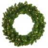 Martha Stewart Living 30 In. LED Pre-Lit Downswept Douglas Fir Artificial Christmas Wreath-9316610610 206497394