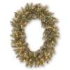 Martha Stewart Living 30 In. Sparkling Pine Oval Artificial Wreath With 50 Clear Lights-GB1-304-30W-1 205982358