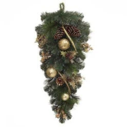 Martha Stewart Living 32 In. Unlit Golden Holiday Artificial Swag-2174900HD 205080202