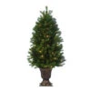 Martha Stewart Living 4 Ft. Indoor Pre-Lit Downswept Douglas Fir Artificial Christmas Entrance Tree-9318200610 206497586