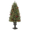 Martha Stewart Living 4 Ft. Winslow Potted Artificial Christmas Tree With 100 Clear Lights-TV40P4598C00 205983396