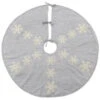 Martha Stewart Living 52 In. Snowflake Christmas Tree Skirt-9717600250 300274297