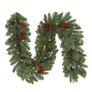 Martha Stewart Living 6 Ft. Battery Operated Winslow Artificial Mantle Garland With 35 Clear LED Lights-GT60P4598L00 205983492 1 Martha Stewart Living 6 Ft. Battery Operated Winslow Artificial Mantle Garland With 35 Clear LED Lights-GT60P4598L00 205983492
