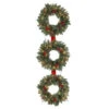 Martha Stewart Living 60 In. Winslow 3-Ring Artificial Wreath With 25 Clear Lights-GD18P4598C00 205983381